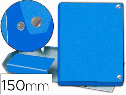 Pasta de projetos pardo folio lombada 150 mm carto forrado azul com fecho , Pardo , 63106 , 8428143971537
